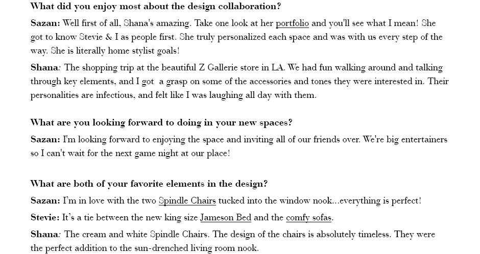 What did you enjoy most about the design collaboration? ...